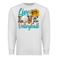 Oatmeal Heather live love volleyball Premium Sweatshirt - HRA Design Shop