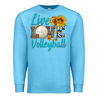 Ocean Blue live love volleyball Premium Sweatshirt - HRA Design Shop