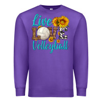 Purple live love volleyball Premium Sweatshirt - HRA Design Shop