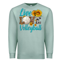 Seafoam live love volleyball Premium Sweatshirt - HRA Design Shop