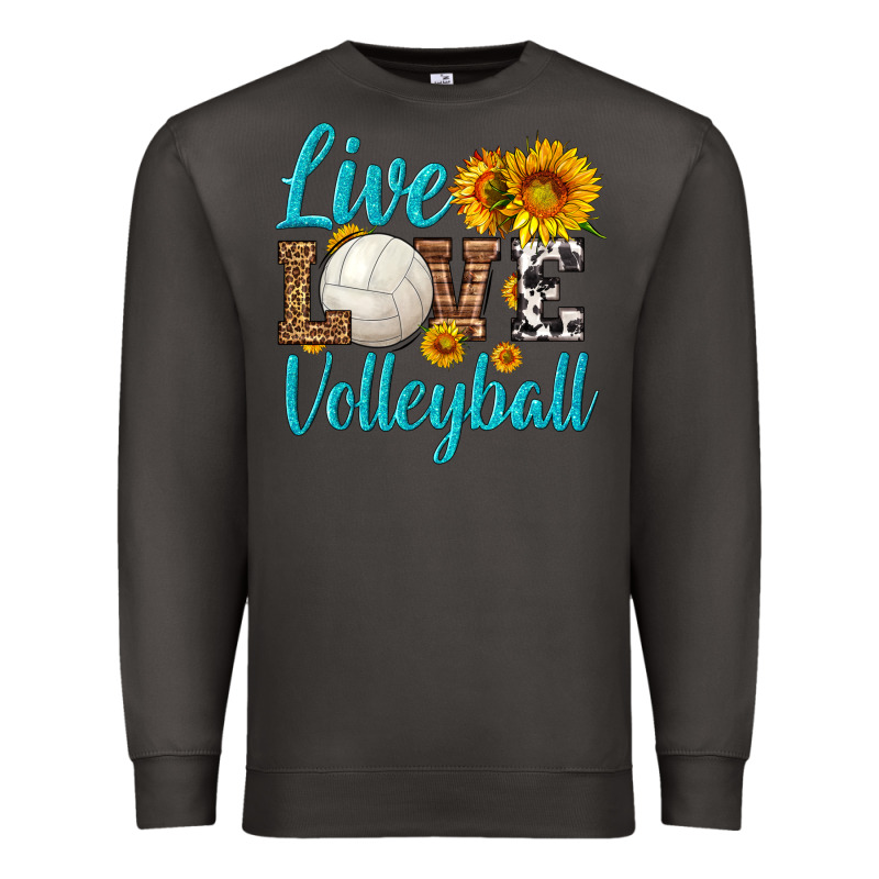 Live Love Volleyball Premium Sweatshirt by HRA Design Shop | Teevron