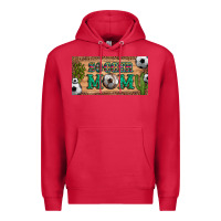 Cardinal soccer mom with ball and cactus and serape licanse plate Premium Hoodie - Artiststas