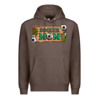 Coffee soccer mom with ball and cactus and serape licanse plate Premium Hoodie - Artiststas