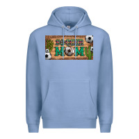 Colony Blue soccer mom with ball and cactus and serape licanse plate Premium Hoodie - Artiststas