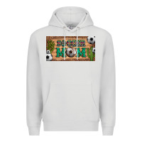 Dove Grey soccer mom with ball and cactus and serape licanse plate Premium Hoodie - Artiststas