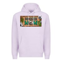 Lilac soccer mom with ball and cactus and serape licanse plate Premium Hoodie - Artiststas