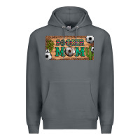 Rock soccer mom with ball and cactus and serape licanse plate Premium Hoodie - Artiststas
