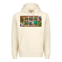 Sandshell soccer mom with ball and cactus and serape licanse plate Premium Hoodie - Artiststas