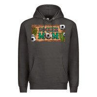 Smoke soccer mom with ball and cactus and serape licanse plate Premium Hoodie - Artiststas