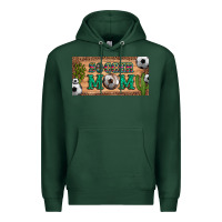 Sports Green soccer mom with ball and cactus and serape licanse plate Premium Hoodie - Artiststas