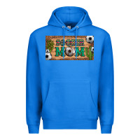 True Royal soccer mom with ball and cactus and serape licanse plate Premium Hoodie - Artiststas