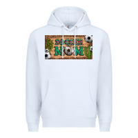 White soccer mom with ball and cactus and serape licanse plate Premium Hoodie - Artiststas