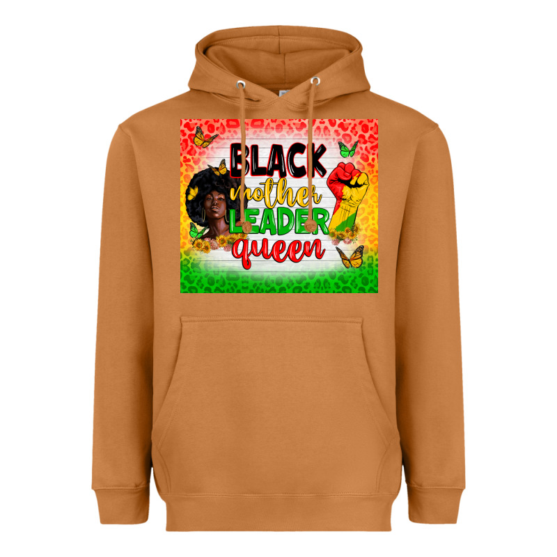Black Mother Leader Heavyweight Hoodie by Zillion Design Studio | Teevron