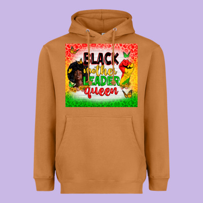 Black Mother Leader Heavyweight Hoodie Designed By Zillion Design Studio