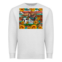 Oatmeal Heather Easter eggs sunflower gemstone tumbler Easter Day Premium Sweatshirt - Neo Western