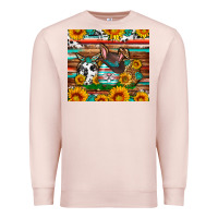 Pale Pink Easter eggs sunflower gemstone tumbler Easter Day Premium Sweatshirt - Neo Western