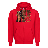 Red Melanin many shades of brown afro woman Zipper Hoodie - RanaPortraitStore
