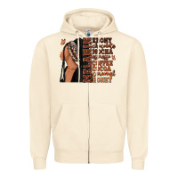 Sandshell Melanin many shades of brown afro woman Zipper Hoodie - RanaPortraitStore