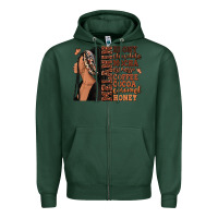 Sports Green Melanin many shades of brown afro woman Zipper Hoodie - RanaPortraitStore