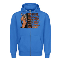 True Royal Melanin many shades of brown afro woman Zipper Hoodie - RanaPortraitStore