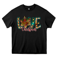 Black Love Snowman Heavy Core Tee - CowhideDigitalArt