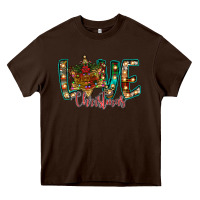 Chocolate Brown Love Snowman Heavy Core Tee - CowhideDigitalArt