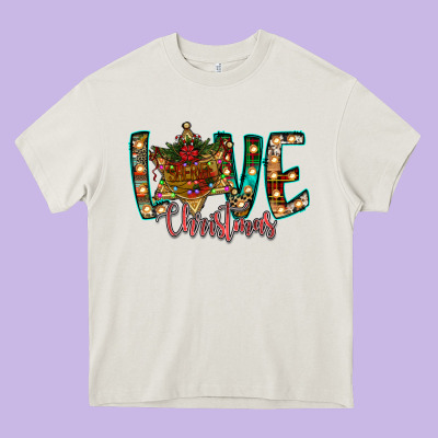Love Snowman Heavy Core Tee Designed By Cowhidedigitalart