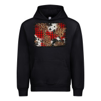 Black distressed cowhide leopard christmas background Urban Hoodie - Jasminsmagicworld