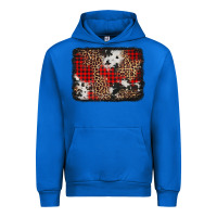 Cobalt distressed cowhide leopard christmas background Urban Hoodie - Jasminsmagicworld