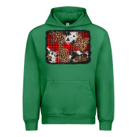Emerald distressed cowhide leopard christmas background Urban Hoodie - Jasminsmagicworld