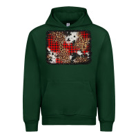 Forest Green distressed cowhide leopard christmas background Urban Hoodie - Jasminsmagicworld