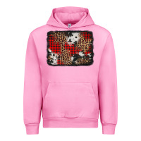 Fuchsia Pink distressed cowhide leopard christmas background Urban Hoodie - Jasminsmagicworld