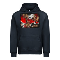 Navy distressed cowhide leopard christmas background Urban Hoodie - Jasminsmagicworld