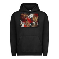 Pigment Black distressed cowhide leopard christmas background Urban Hoodie - Jasminsmagicworld