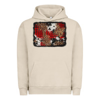 Pigment French Oak distressed cowhide leopard christmas background Urban Hoodie - Jasminsmagicworld