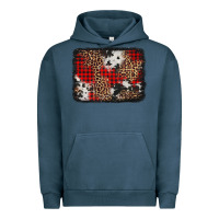 Pigment Midnight Navy distressed cowhide leopard christmas background Urban Hoodie - Jasminsmagicworld