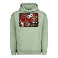 Pigment Oil Green distressed cowhide leopard christmas background Urban Hoodie - Jasminsmagicworld
