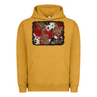 Pigment Peanut Butter distressed cowhide leopard christmas background Urban Hoodie - Jasminsmagicworld