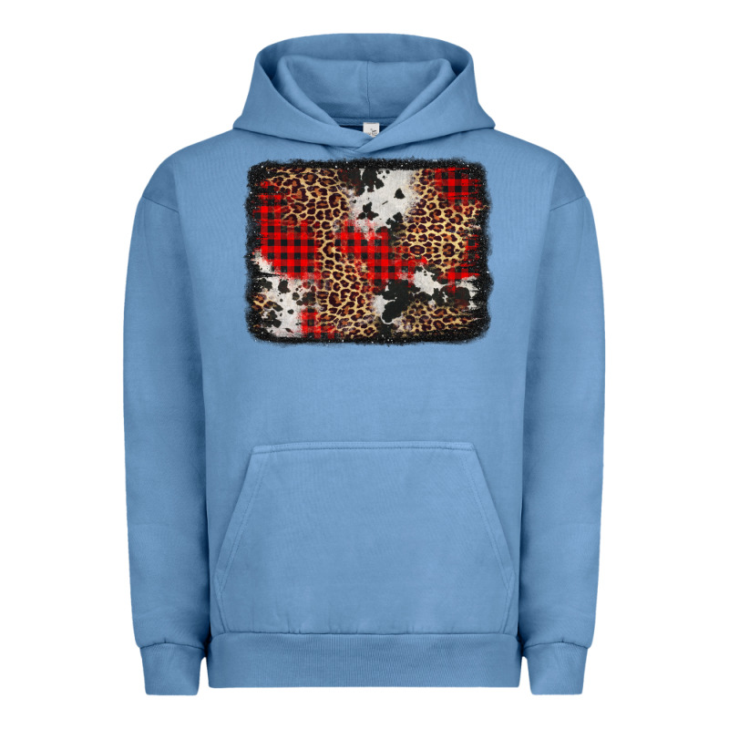 Distressed Cowhide Leopard Christmas Background Urban Hoodie by Jasminsmagicworld | Teevron