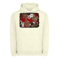 Pigment Pistachio distressed cowhide leopard christmas background Urban Hoodie - Jasminsmagicworld