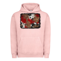 Pigment Salmon distressed cowhide leopard christmas background Urban Hoodie - Jasminsmagicworld