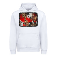 White distressed cowhide leopard christmas background Urban Hoodie - Jasminsmagicworld