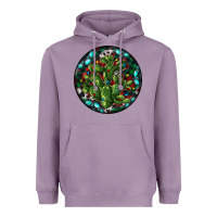 Lavender Christmas Santa Claus round Heavyweight Hoodie - RanaPortraitStore