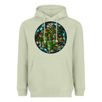 Matcha Christmas Santa Claus round Heavyweight Hoodie - RanaPortraitStore