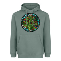 Sage Christmas Santa Claus round Heavyweight Hoodie - RanaPortraitStore