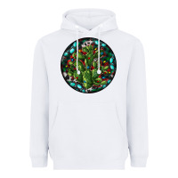 White Christmas Santa Claus round Heavyweight Hoodie - RanaPortraitStore