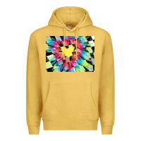 Antique Gold tie dye hearth shaped race flag background 3200x2400 Premium Hoodie - AdoDesignShop
