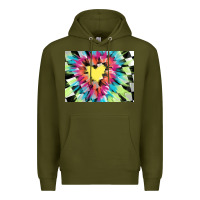 Tie Dye Hearth Shaped Race Flag Background 3200x2400 Premium Hoodie | Teevron