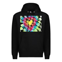 Black tie dye hearth shaped race flag background 3200x2400 Premium Hoodie - AdoDesignShop