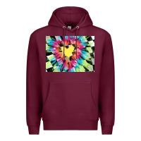 Burgundy tie dye hearth shaped race flag background 3200x2400 Premium Hoodie - AdoDesignShop